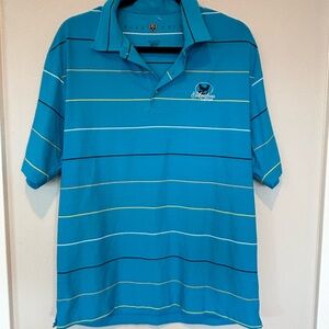 Nike Golf Blue Striped Polo Shirt